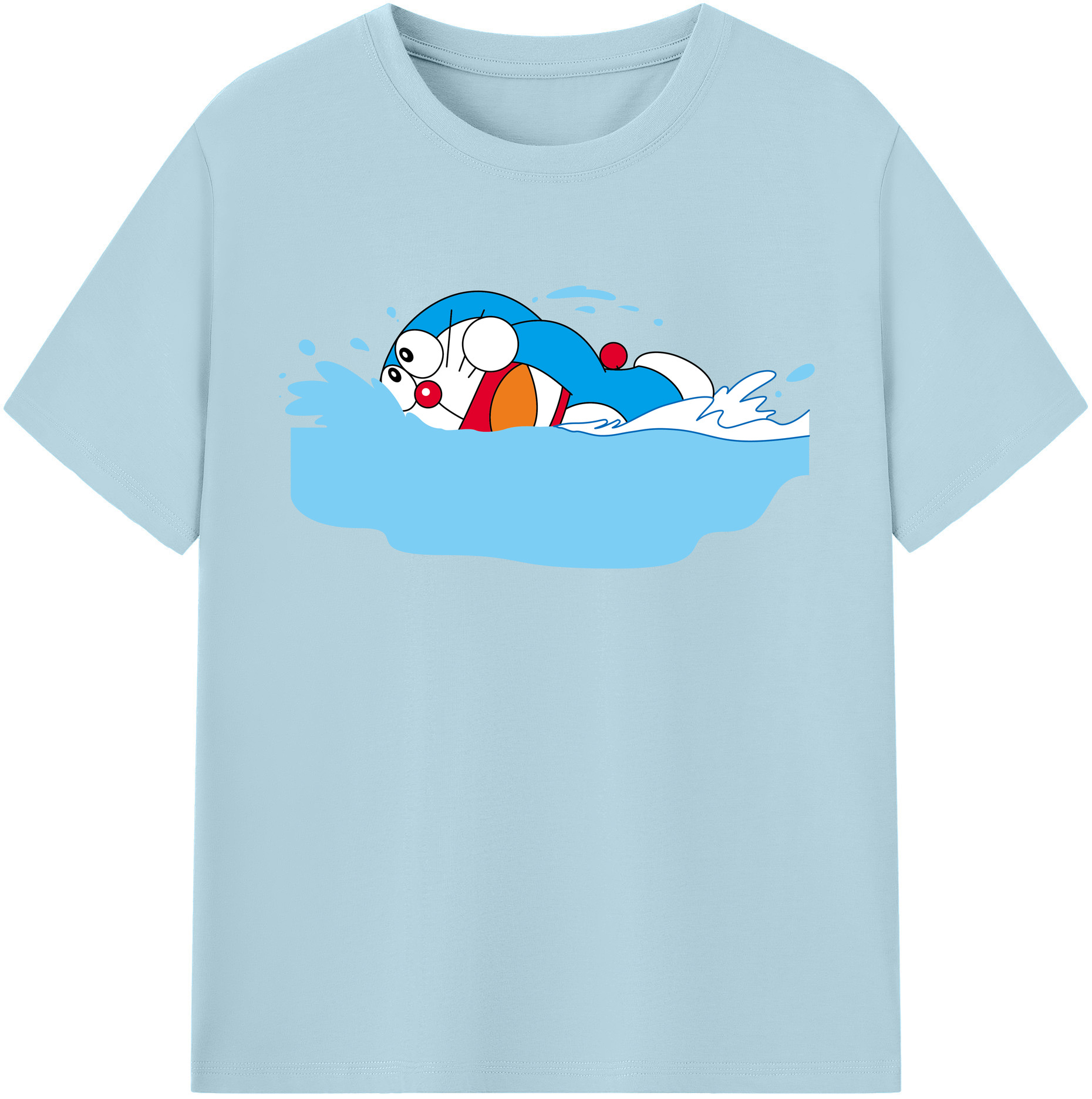 （画像用） ドラえもん Doraemon 綿100％半袖Tシャツ（フロントプリント）